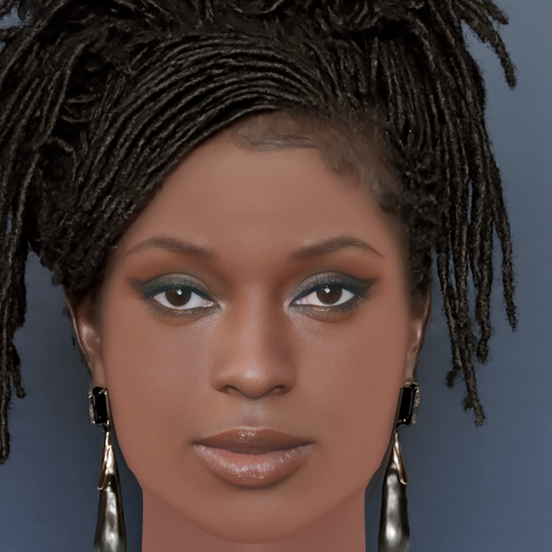 Jodie Turner Smith Head - No Hair - Tête low poly pour le jeu Modèle 3D .c4d .max .obj .3ds .fbx .stl .blend 