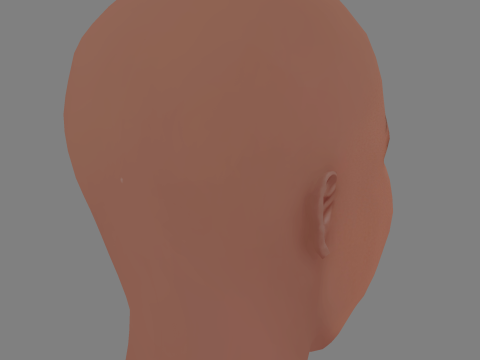 Jodie Turner Smith Head - No Hair - Tête low poly pour le jeu Modèle 3D