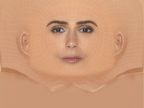 Jordana Brewster Head - No Hair - Low poly head for game 3D Model