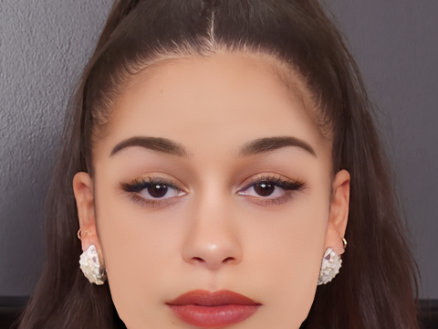 Jorja Smith Head - No Hair - Low poly head for game 3D Model