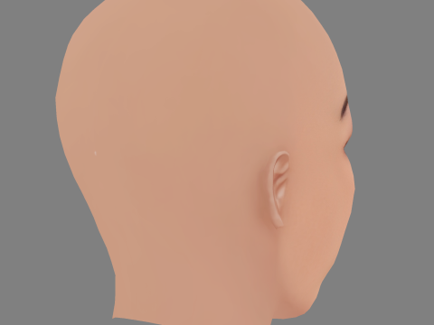 Голова Джоржі Сміта - без волосся - низькополігональна голова для гри 3D Модель