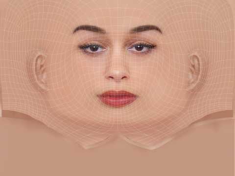 Голова Джоржі Сміта - без волосся - низькополігональна голова для гри 3D Модель