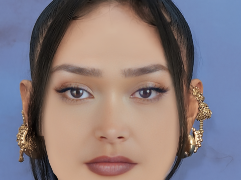 Joy Crookes Head - Tanpa Rambut - Kepala poli rendah untuk permainan Model 3D