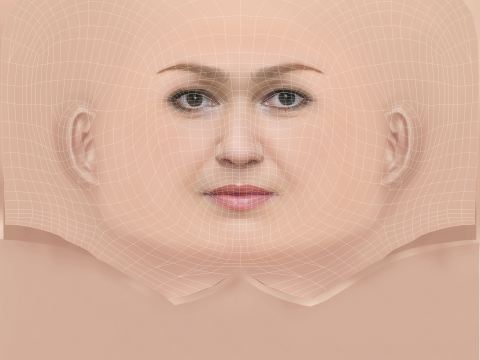 Голова Джулії Стайлз - без волосся - низькополігональна голова для гри 3D Модель