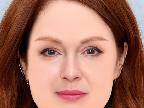 जूलियन मूर हेड - नो हेयर - गेम के लिए लो पॉली हेड 3D मॉडल