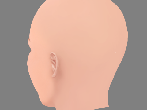 Głowa Julianne Moore - No Hair - Głowa Low Poly do gry Model 3D