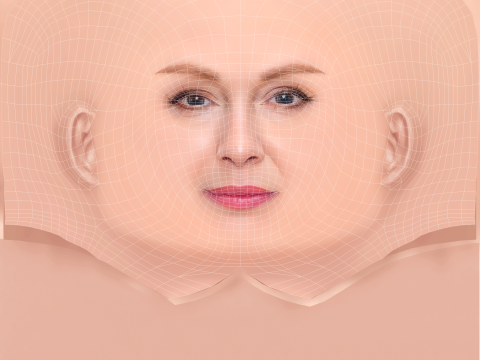 Głowa Julianne Moore - No Hair - Głowa Low Poly do gry Model 3D