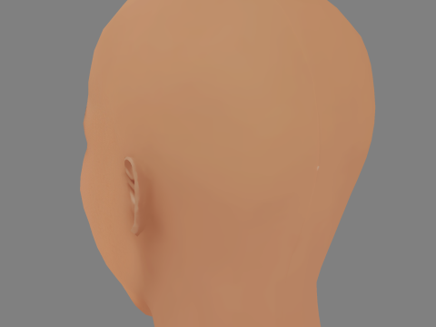 Justine Skye Head - 无头发 - 低聚游戏头 3D 模型