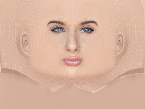 Justine Valentine Head - 无头发 - 游戏用低聚头 3D 模型