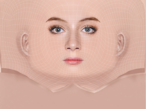 Testa di Kai Naomi Watts - Senza capelli - Testa in poliestere bassa per il gioco Modello 3D