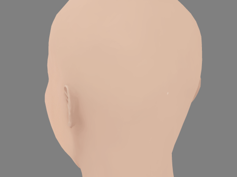 Kaia Gerber Head - No Hair - Low poly head for game 3D Model