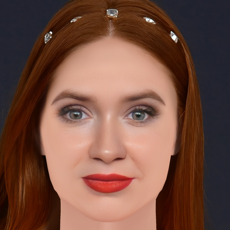 Голова Карен Гіллан - без волосся - низькополігональна голова для гри 3D Модель .c4d .max .obj .3ds .fbx .stl .blend 