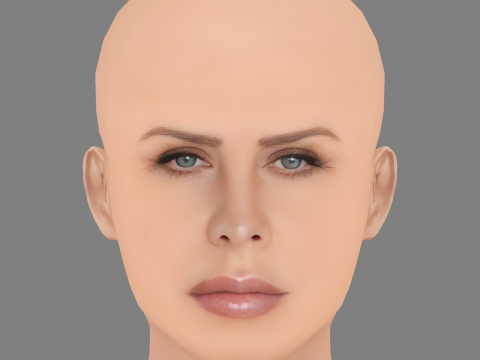 Karla Sofia Gascon Head - No Hair - Low poly head для гри 3D Модель