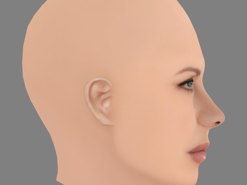 Karla Sofia Gascon Head - No Hair - Low poly head для гри 3D Модель