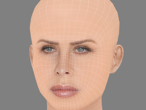 Karla Sofia Gascon Head - No Hair - Low poly head для гри 3D Модель