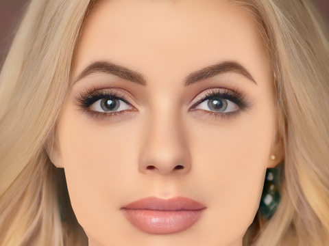 Karolina Bielawska Kafası - Saçsız - Oyun için düşük poli kafa 3D Model