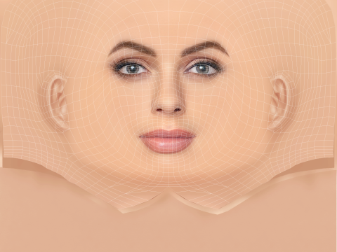 Голова Кароліни Бєлавської - без волосся - низькополігональна голова для гри 3D Модель