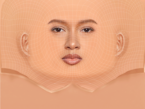 Karrueche Tran Head - No Hair - Low poly head for game 3D Model