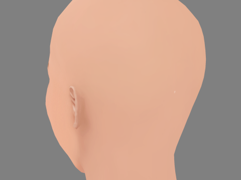 Cabeza de Kate Bosworth - Sin pelo - Cabeza de baja poli para juego Modelo 3D