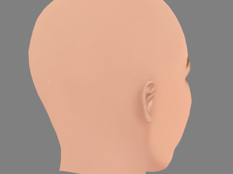 Cabeza de Kate Bosworth - Sin pelo - Cabeza de baja poli para juego Modelo 3D