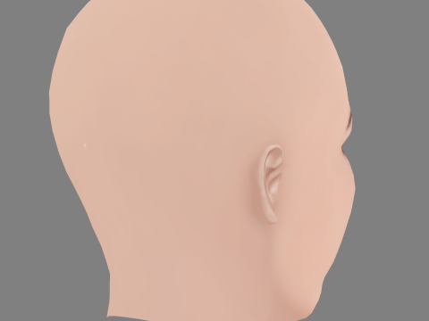 Голова Кейт Хадсон - без волосся - низькополігональна голова для гри 3D Модель