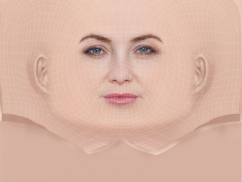 Голова Кейт Хадсон - без волосся - низькополігональна голова для гри 3D Модель