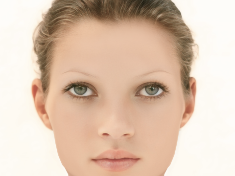 Głowa Kate Moss - No Hair - Głowa Low Poly do gry Model 3D