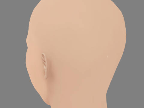 Kate Moss Head - Sin pelo - Cabeza de baja poli para juego Modelo 3D