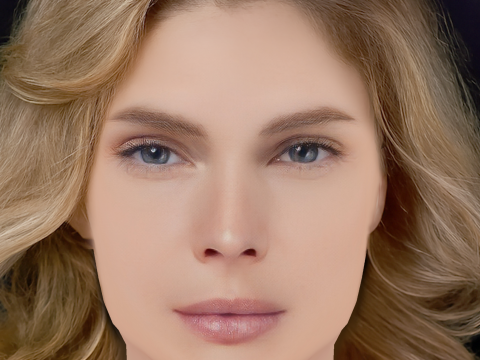 Kate Nauta Head - No Hair - Low poly head for game 3D Model