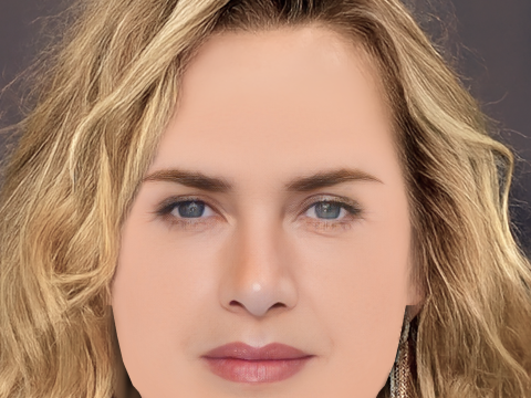 Kate Winslet Head - No Hair - Low poly head for game 3D Model
