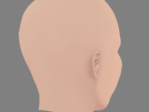 कैथरीन मॉरिस हेड - नो हेयर - गेम के लिए लो पॉली हेड 3D मॉडल