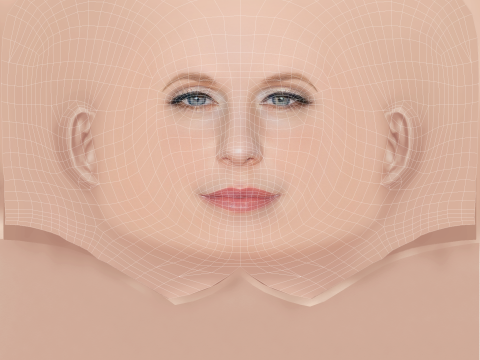 कैथरीन मॉरिस हेड - नो हेयर - गेम के लिए लो पॉली हेड 3D मॉडल