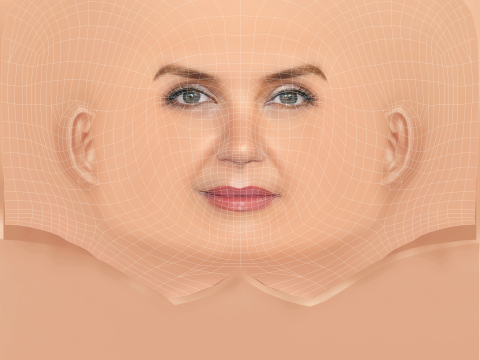 Katie Holmes Head - Sem cabelo - Cabeça baixa poli para jogo Modelo 3D