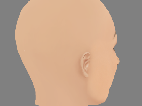 Keke Palmer Head - 无头发 - 低聚游戏头 3D 模型