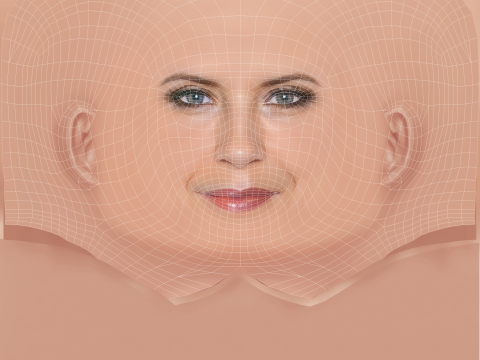 Kelly Preston Head - No Hair - Low poly head for game 3D Model