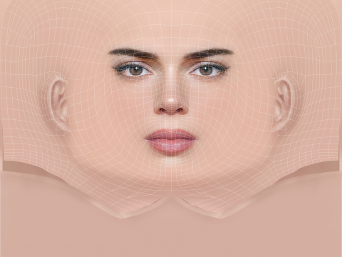 Голова Кендалл Дженнер - без волосся - низькополігональна голова для гри 3D Модель