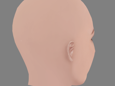 Kendra Wilkinson Head - 无头发 - 低聚游戏头 3D 模型