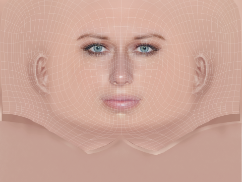 Kendra Wilkinson Head - 无头发 - 低聚游戏头 3D 模型