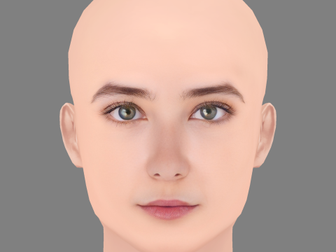 Kensington Tallman Head - No Hair - Low poly голова для гри 3D Модель