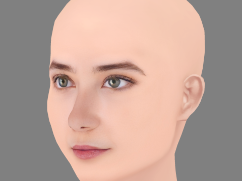 Kensington Tallman Head - No Hair - Low poly голова для гри 3D Модель