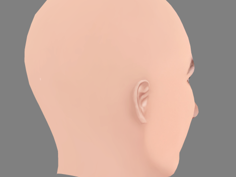Kensington Tallman Head - No Hair - Low poly голова для гри 3D Модель