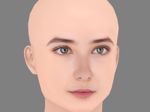 Kensington Tallman Head - No Hair - Low poly голова для гри 3D Модель