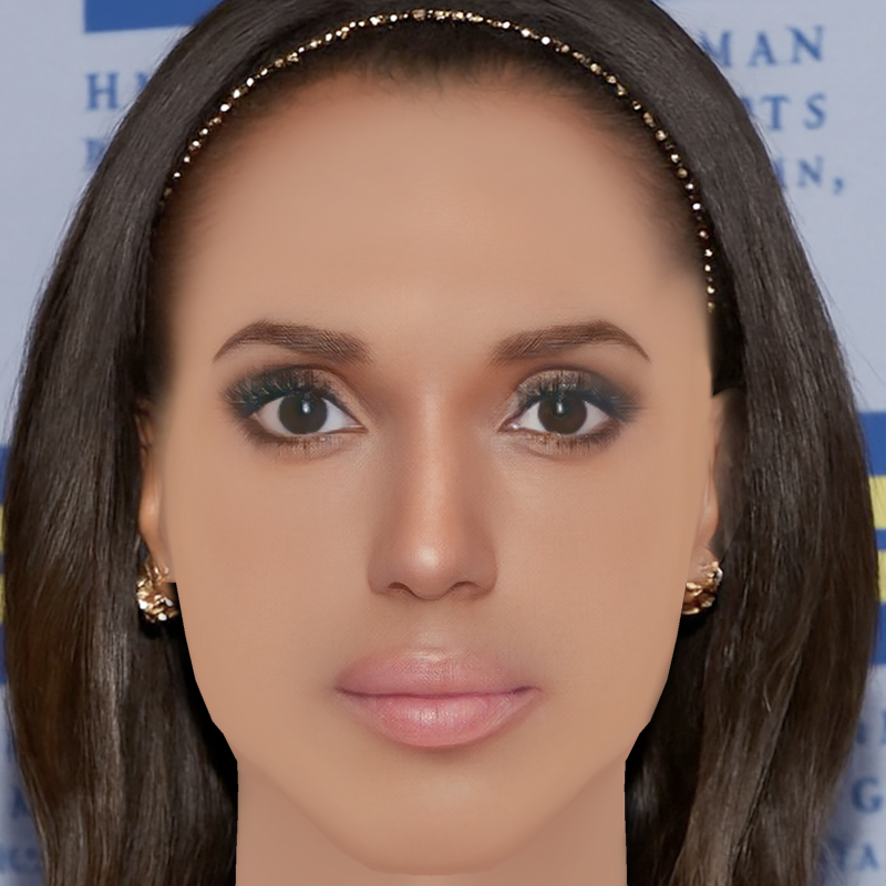 Kerry Washington Head – No Hair – Low-Poly-Kopf für das Spiel 3D Modell .c4d .max .obj .3ds .fbx .stl .blend