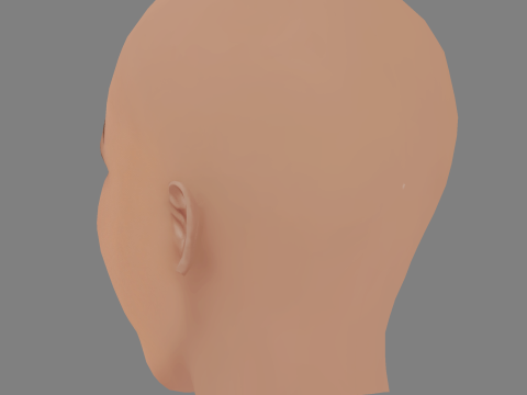 Kerry Washington Head – No Hair – Low-Poly-Kopf für das Spiel 3D Modell