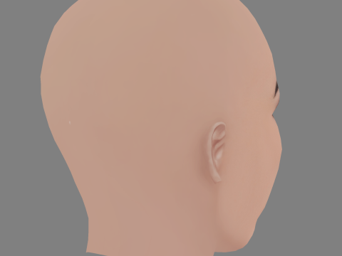 Kourtney Kardashian Head – No Hair – Low-Poly-Kopf für das Spiel 3D Modell