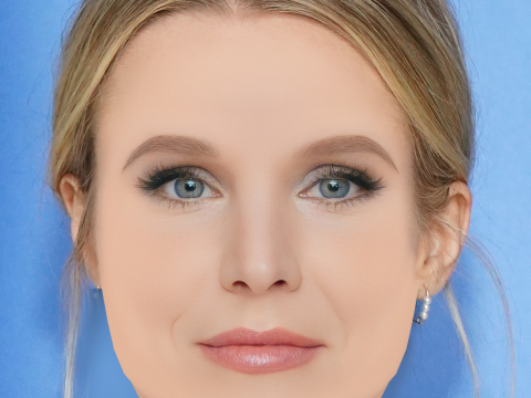 Kristen Bell Head - No Hair - Low poly head for game 3D Model