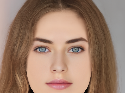 Kristina Pimenova Head - 无头发 - 低聚游戏头 3D 模型