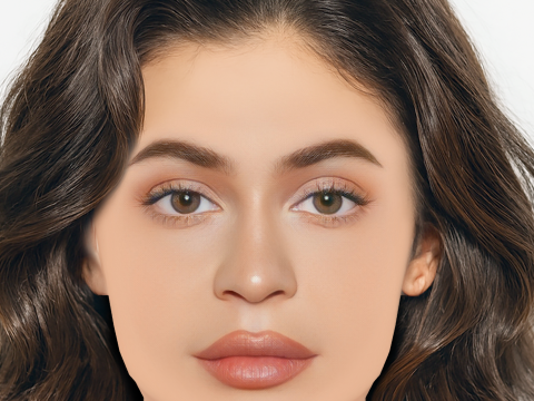 凯莉·詹纳 (Kylie Jenner) 头 - 无头发 - 低聚游戏头 3D 模型