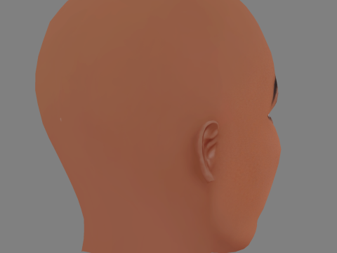 लशाना लिंच हेड - नो हेयर - गेम के लिए लो पॉली हेड 3D मॉडल