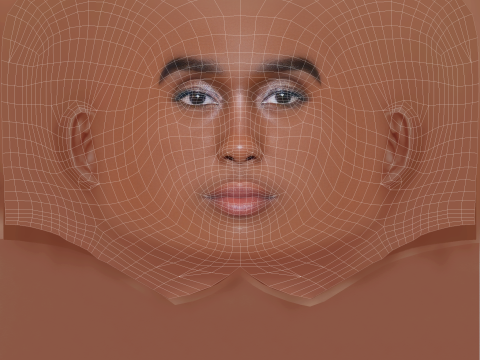 लशाना लिंच हेड - नो हेयर - गेम के लिए लो पॉली हेड 3D मॉडल